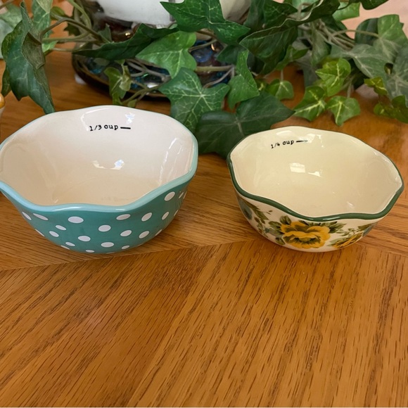 Pioneer Woman Floral Nesting Measuring Bowls and Spoons - Picture 4 of 8